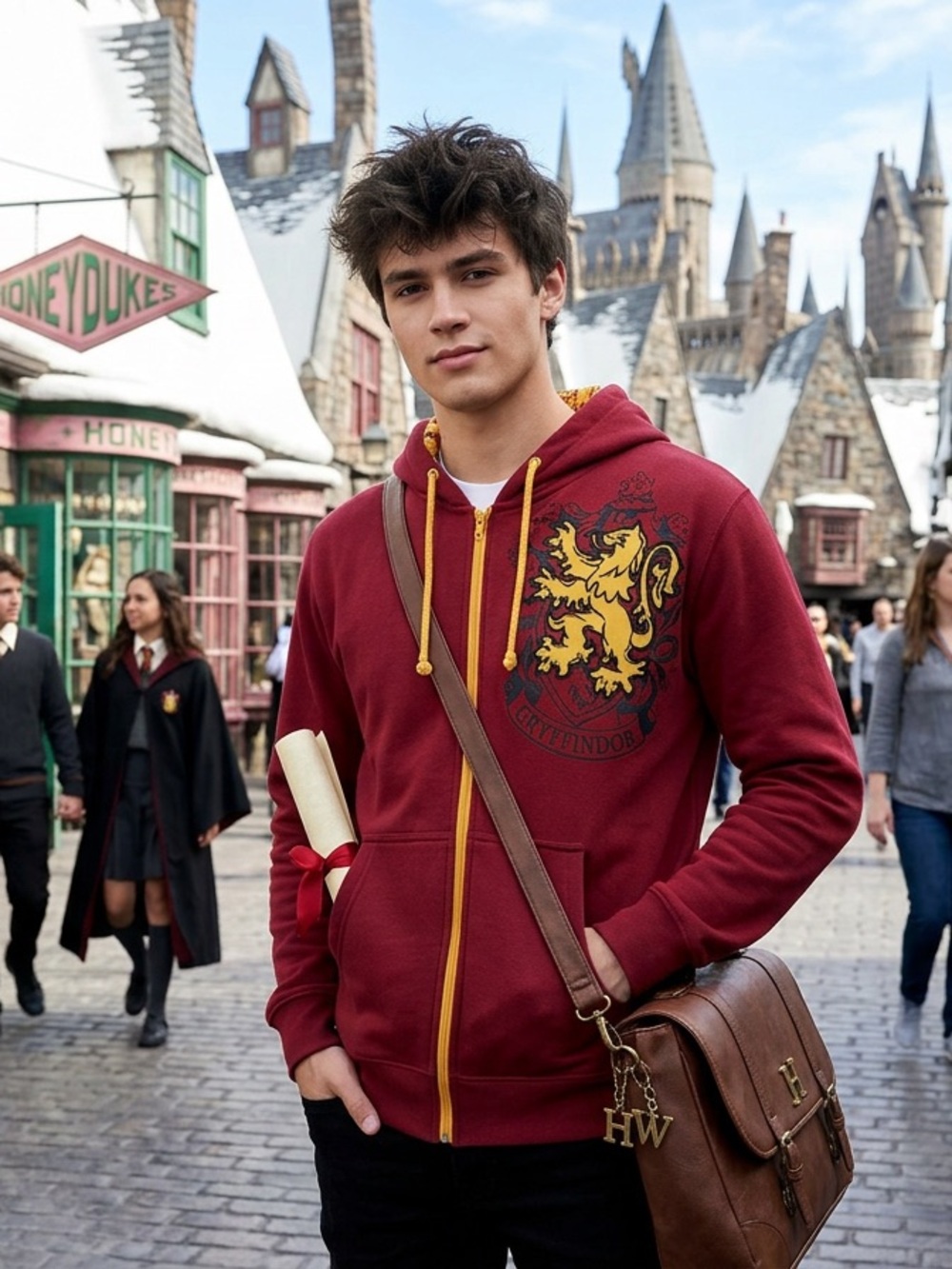 Gryffindor Hoodie with Lion Crest